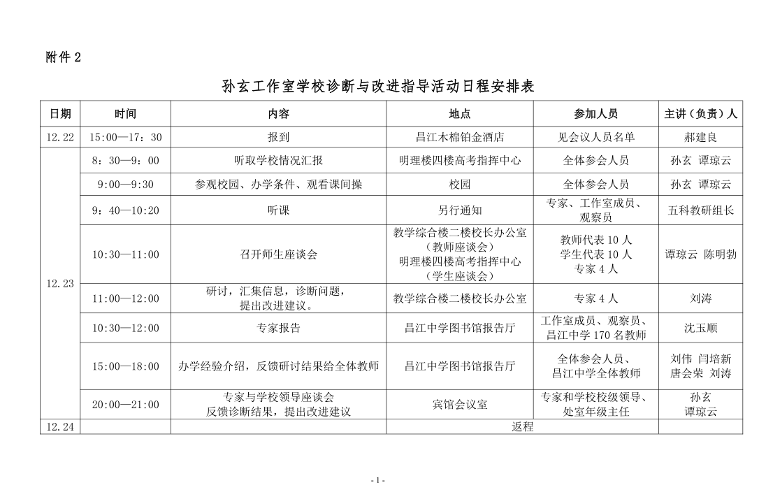 关于海南省中学卓越校长孙玄工作室开展学校诊断与改进指导活动的通知
